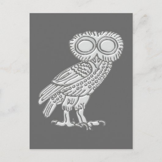 Pallas Athene Athena Eule owl Postkarte (Vorderseite)
