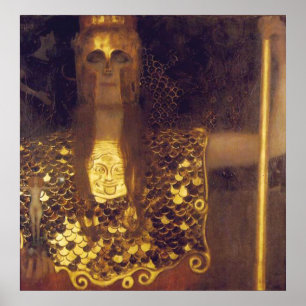 Pallas Athene durch Gustav Klimt Poster