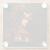 Pallas Athene oder, gepanzerte Zahl, 1664-65 Glasuntersetzer (Rückseite)