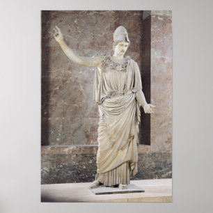 Pallas de Velletri, Statue von behelmter Athene Poster
