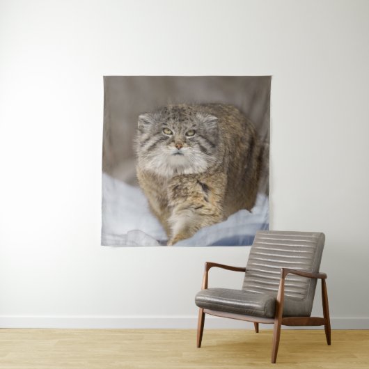 Pallas-Katze im Schnee Wandteppich (Beispiel)