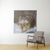 Pallas Katze im Schnee Wandteppich (Beispiel)