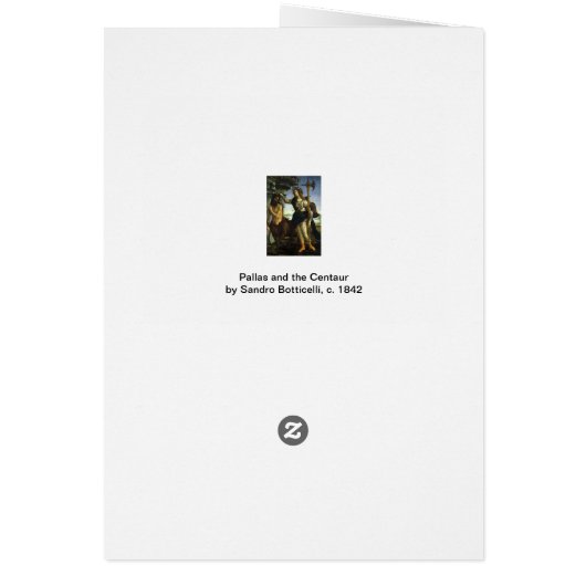 Pallas (Minerva) und Centaur von Sandro Botticelli (Hinten)