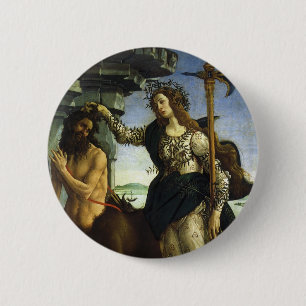 Pallas (Minerva) und Centaur von Sandro Botticelli Button