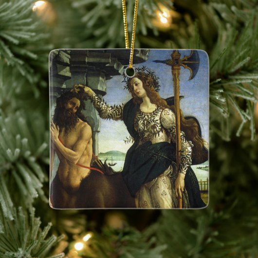 Pallas (Minerva) und Centaur von Sandro Botticelli Keramikornament (Baum)