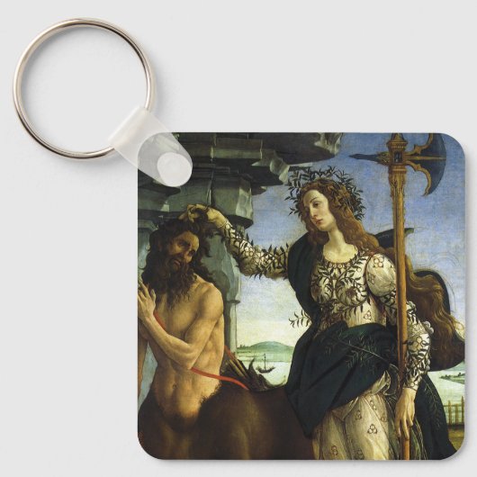 Pallas (Minerva) und Centaur von Sandro Botticelli Schlüsselanhänger (Vorderseite)