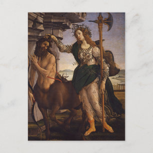 Pallas und Centaur von Botticelli Postkarte