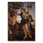 Pallas und Centaur von Botticelli Tischnummer (Rückseite)