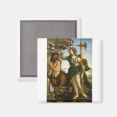 Pallas und Centaur von Sandro Botticelli Magnet (Vorderseite/Rückseite)