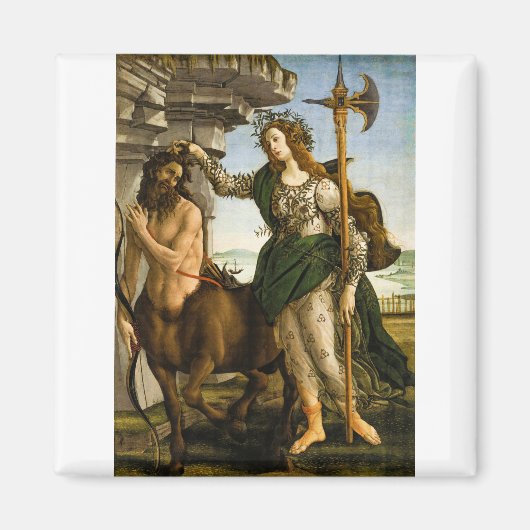 Pallas und Centaur von Sandro Botticelli Magnet (Vorne)