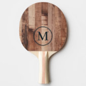 Pallet Wood Board Monogram Tischtennis Schläger (Vorderseite)