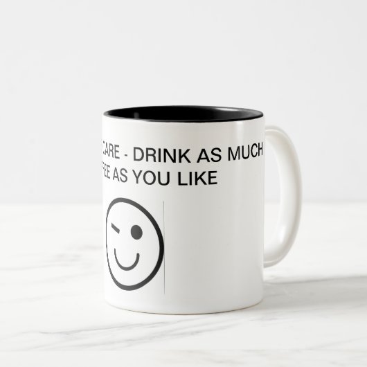 PALLIATIVE PFLEGE - GETRÄNKEN SIE SO VIEL KAFFEE W ZWEIFARBIGE TASSE (VorderseiteRechts)