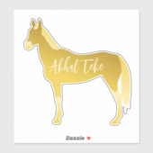 Pallomino Akhal Teke Silhouette Aufkleber (Blatt)