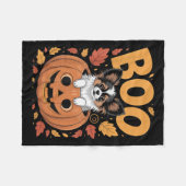 Pallon Costume On Pumpkin Halloween Pallon Fleecedecke (Vorderseite (Horizontal))