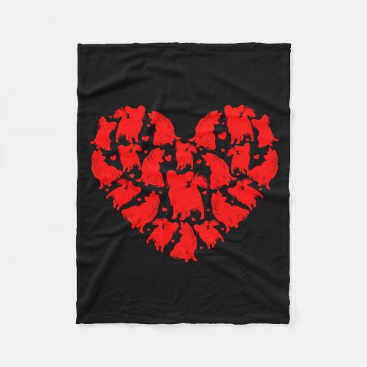 Pallon Dog Lover Funny Love Heart Pallon Valentine Fleecedecke (Vorderseite)