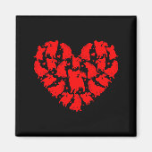 Pallon Dog Lover Funny Love Heart Pallon Valentine Magnet (Vorne)