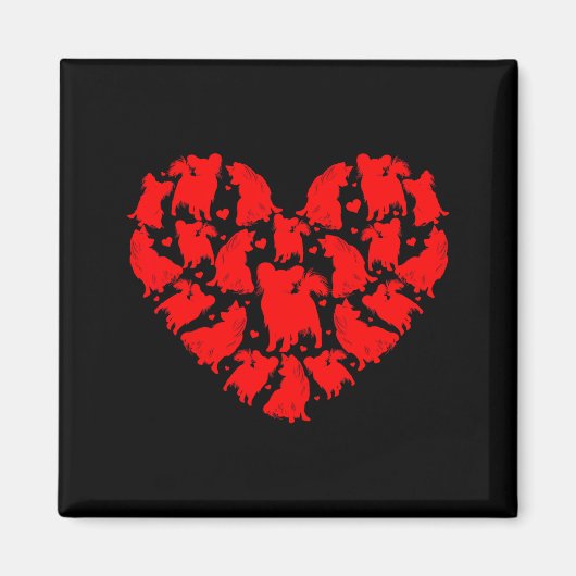 Pallon Dog Lover Funny Love Heart Pallon Valentine Magnet (Vorne)