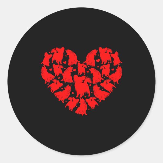 Pallon Dog Lover Funny Love Heart Pallon Valentine Runder Aufkleber (Vorderseite)