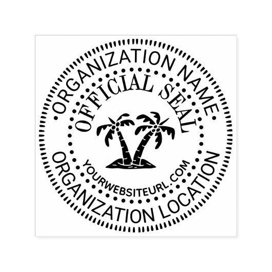 Palm #2 Generic Custom Offiziell Siegel Name Loc U Permastempel (Design)