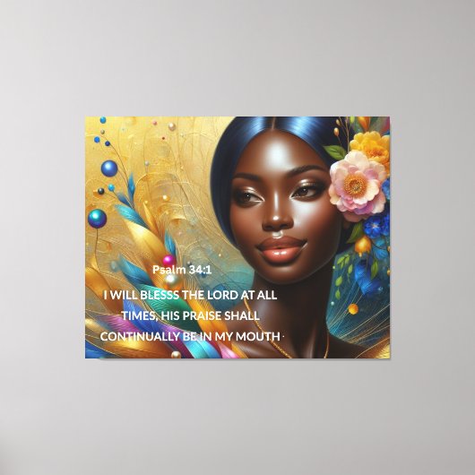 Palm 34:1 leinwanddruck (Vorderseite)