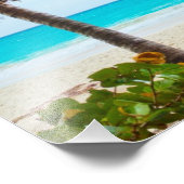 Palm am Strand Fotodruck (Ecke)