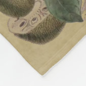 Palm Antique Tropical Frucht Botanische Kunst Fleecedecke (Ecke)