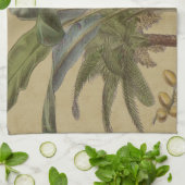 Palm Antique Tropical Frucht Botanische Kunst Geschirrtuch (Gefaltet)