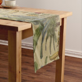 Palm Antique Tropical Frucht Botanische Kunst Kurzer Tischläufer (Beispiel)