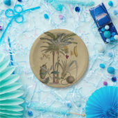 Palm Antique Tropical Frucht Botanische Kunst Pappteller (Party)
