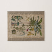Palm Antique Tropical Frucht Botanische Kunst Puzzle (Horizontal)
