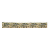 Palm Antique Tropical Frucht Botanische Kunst Satinband (Vorderseite)