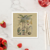 Palm Antique Tropical Frucht Botanische Kunst Serviette (Beispiel)