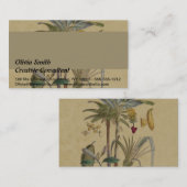 Palm Antique Tropical Frucht Botanische Kunst Visitenkarte (Vorne/Hinten)