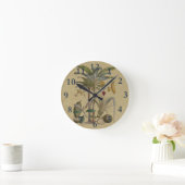 Palm Antique Tropical Fruit Botanical Art Runde Wanduhr (Zuhause)