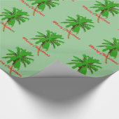 Palm Baum Frohe Weihnachtsgrün Geschenk Geschenkpapier (Ecke)