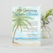 Palm-Baum-Jubiläum Einladung (Stehend Vorderseite)