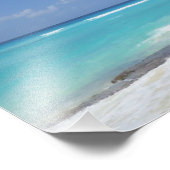 Palm-Baum-Strandkaribie Fotodruck (Ecke)