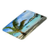 Palm-Baum und rechteckiger Resort-Magnet Magnet (Linke Seite)