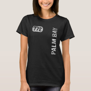 Palm Bay Florida 772 Area Code Vintag Retro T-Shirt