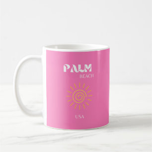Palm Beach, Art der Reise, Preppy, Pink Kaffeetasse