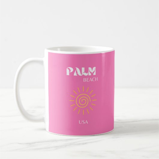 Palm Beach, Art der Reise, Preppy, Pink Kaffeetasse (Links)