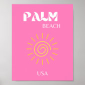 Palm Beach, Art der Reise, Preppy, Pink Poster (Vorne)