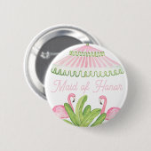 Palm Beach Cabana Bach Club | Maid of Honor Button (Vorne & Hinten)