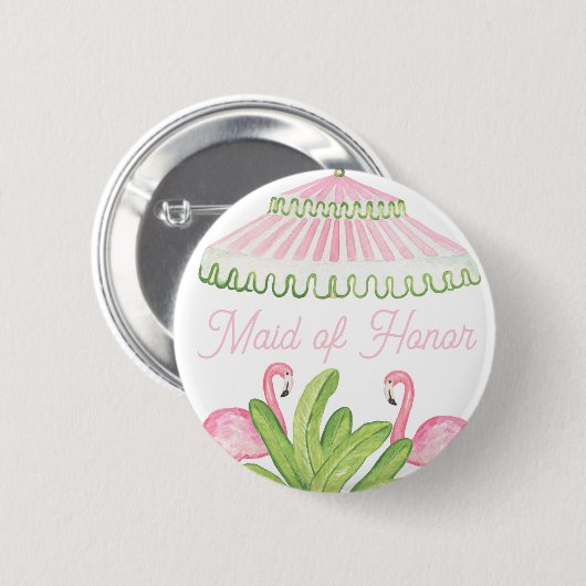 Palm Beach Cabana Bach Club | Maid of Honor Button (Vorne & Hinten)
