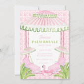 Palm Beach Cabana Bachelorette Weekend w Itinerary Einladung (Vorderseite)