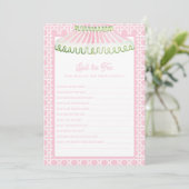 Palm Beach Cabana | Spill the Tea Bridal Shower Einladung (Stehend Vorderseite)