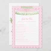 Palm Beach Cabana | Spill the Tea Bridal Shower Einladung (Vorne/Hinten)