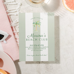 Palm Beach Club Geburtstag Einladung