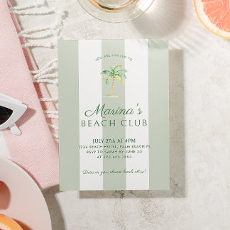 Palm Beach Club Geburtstag Einladung