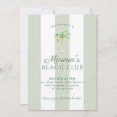 Palm Beach Club Geburtstag Einladung (Vorderseite)